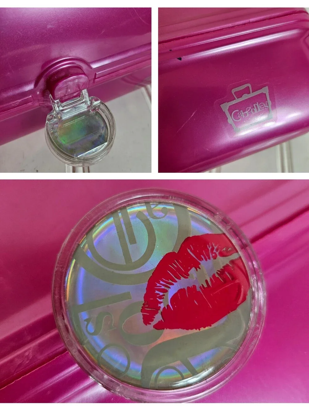 Caboodles On-The-Go Girl Cosmetic Case OS Vintage 90s Makeup Organizer Hot Pink